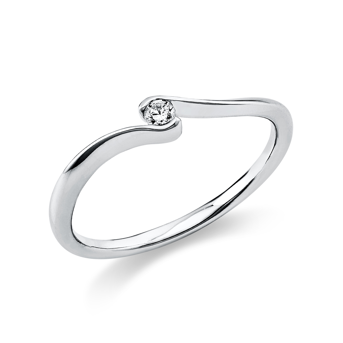 diamond full cut  solitaire ring in platinum