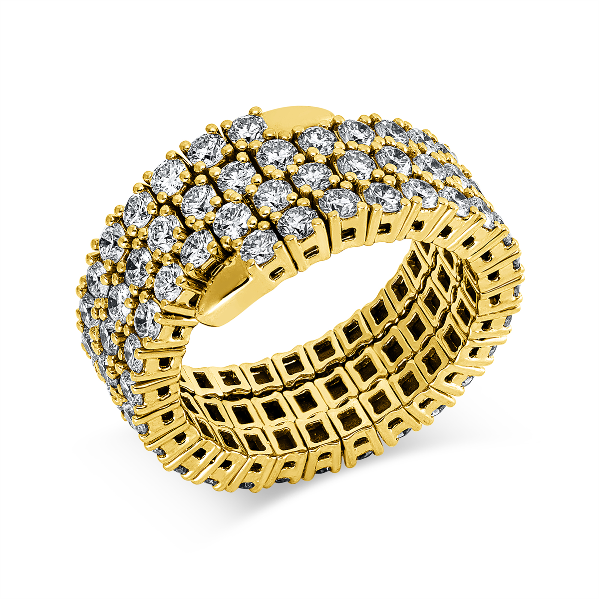 diamond full cut  exclusive ring in yellow gold