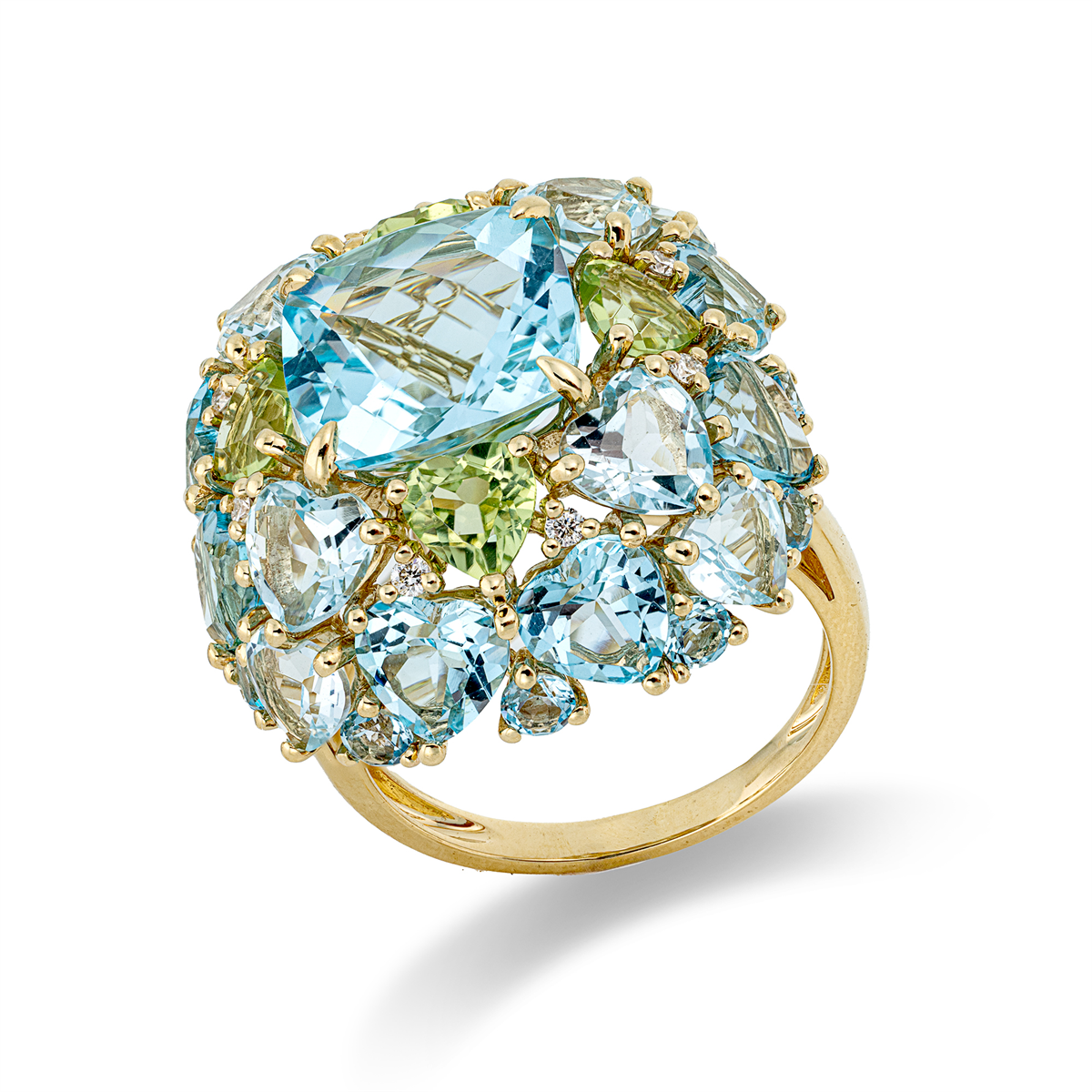 colored stone fashion ring - 1JB40