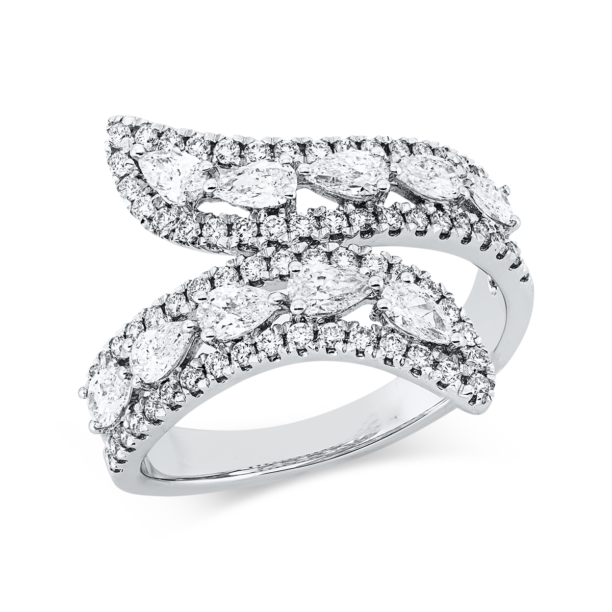 diamond full cut  exclusive ring in white gold
