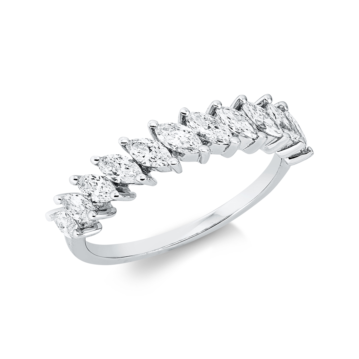 marquise  exclusive ring in white gold