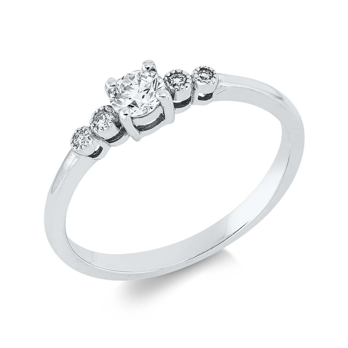 solitaire with accent stones ring - 1JG25