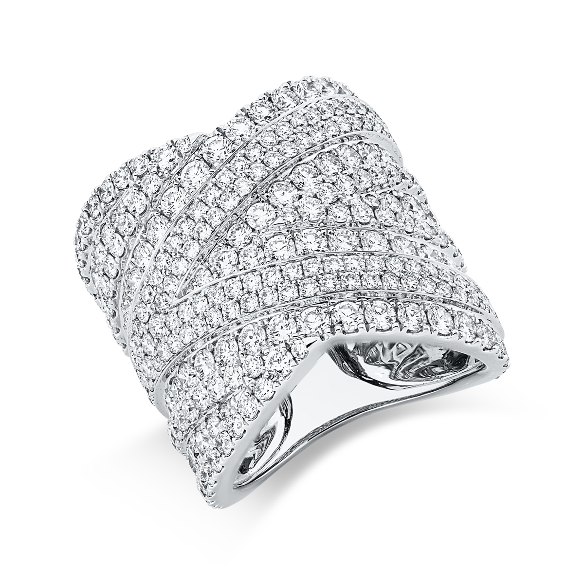diamond full cut  exclusive ring in white gold