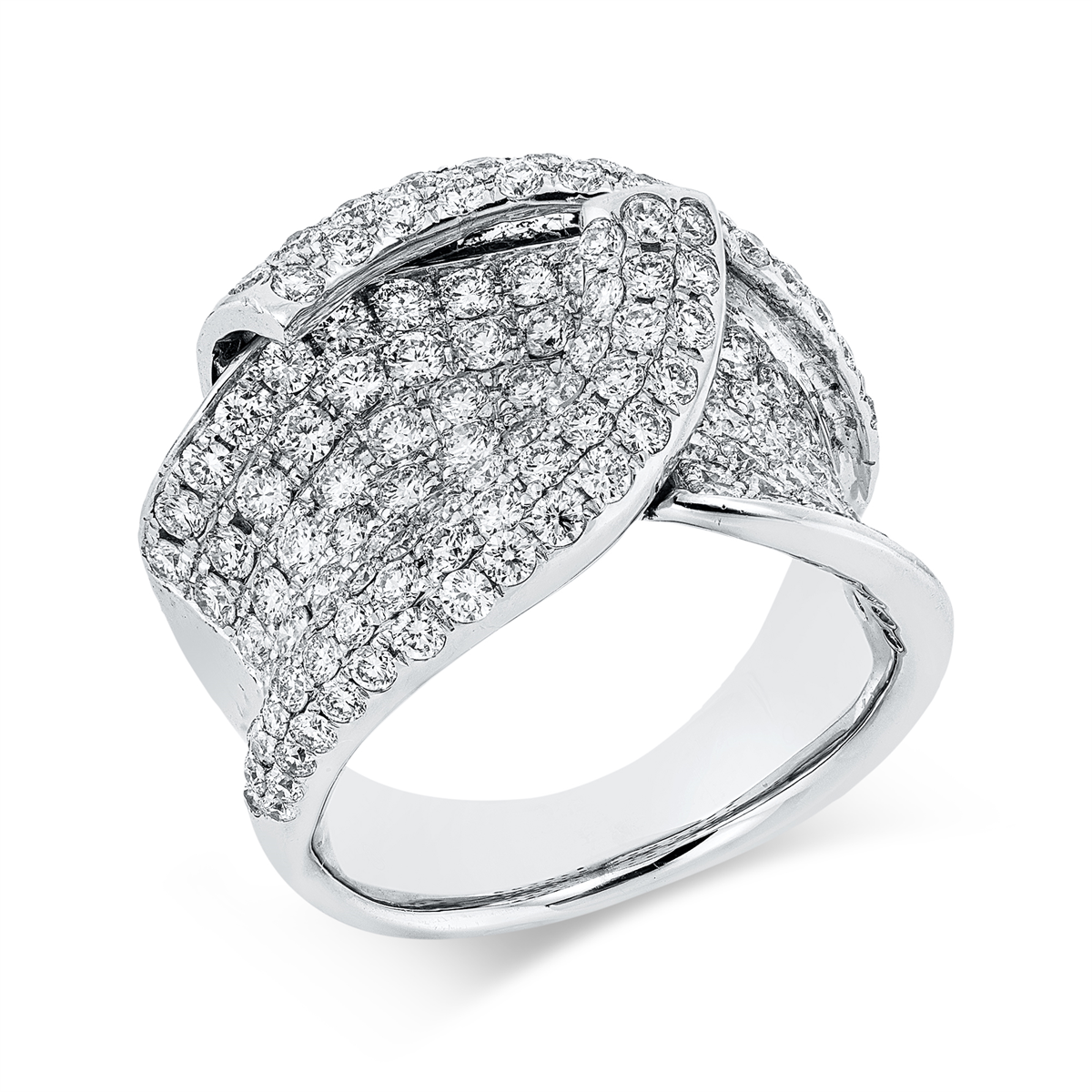 diamond full cut  exclusive ring in white gold