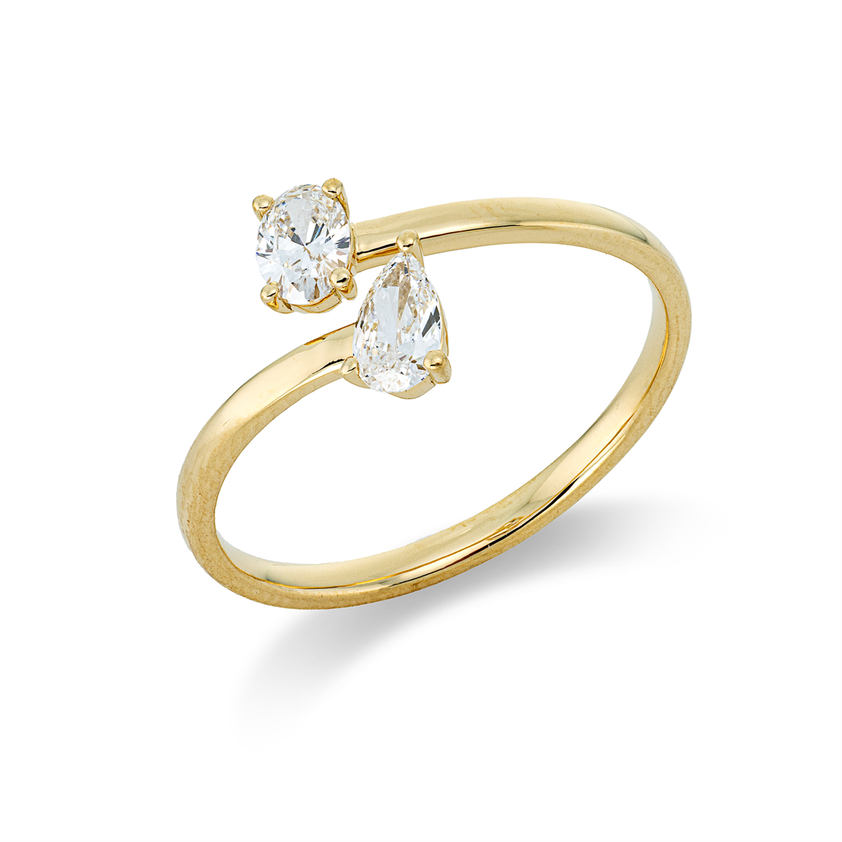 solitaire with accent stones ring - 1JL01