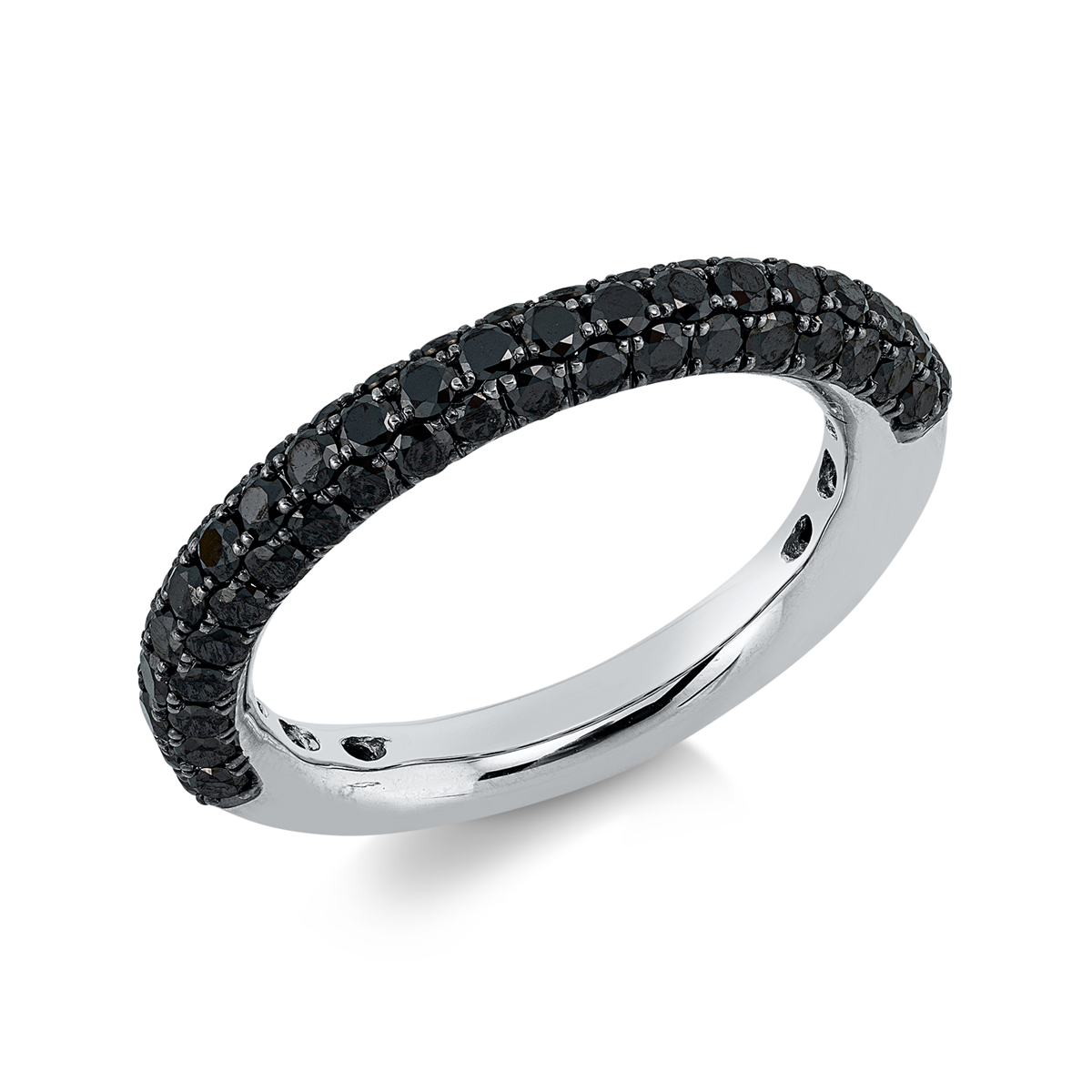 diamond full cut  fancy colored diamond ring in white gold