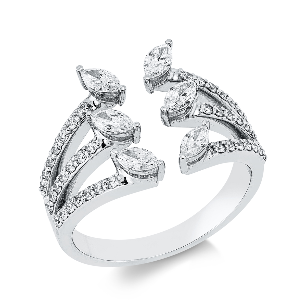 diamond full cut  exclusive ring in white gold
