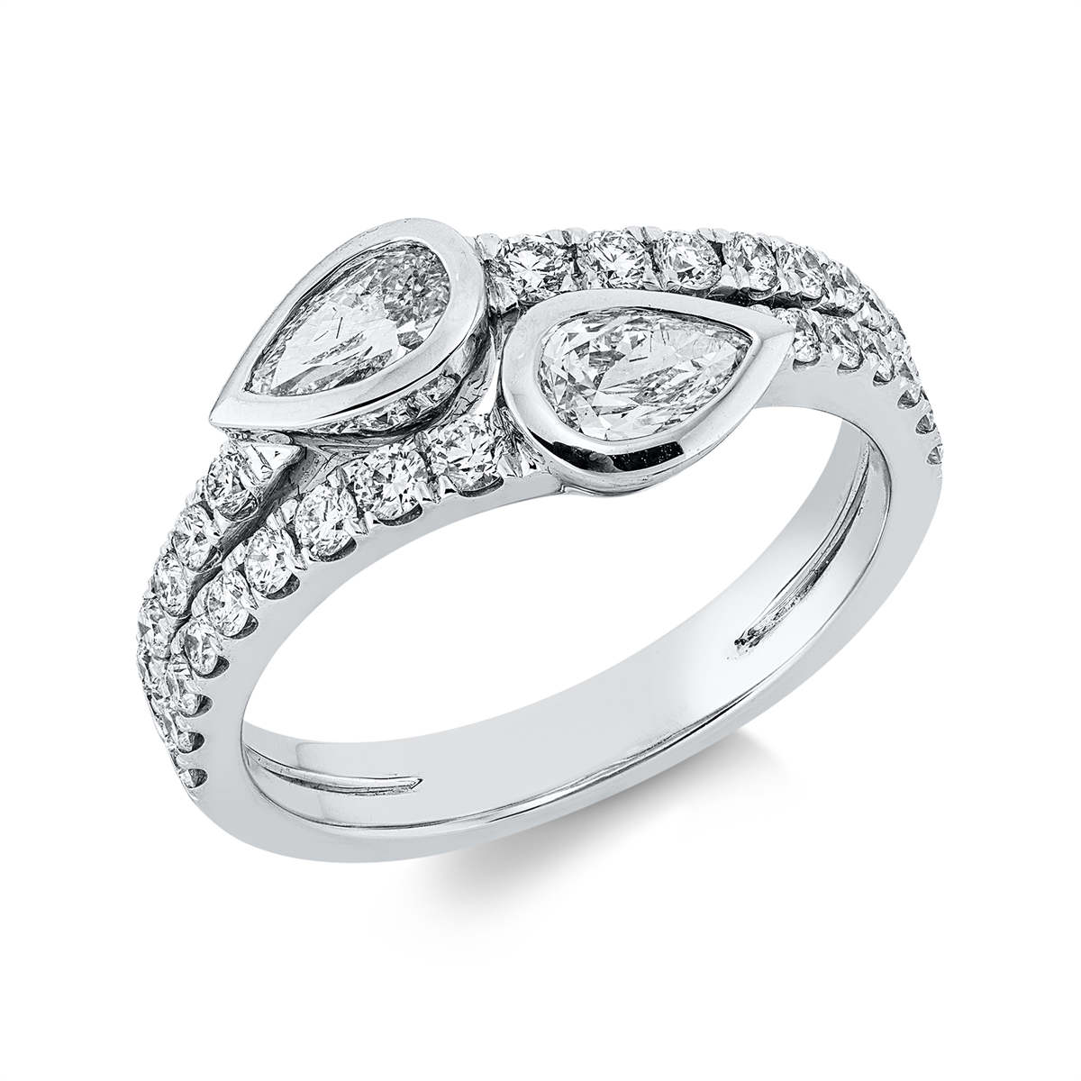 diamond full cut  exclusive ring in white gold