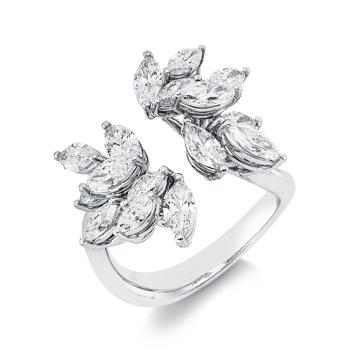 marquise  exclusive ring in white gold