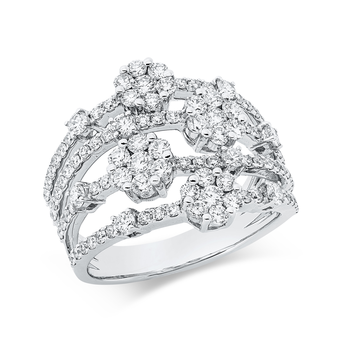 diamond full cut  exclusive ring in white gold