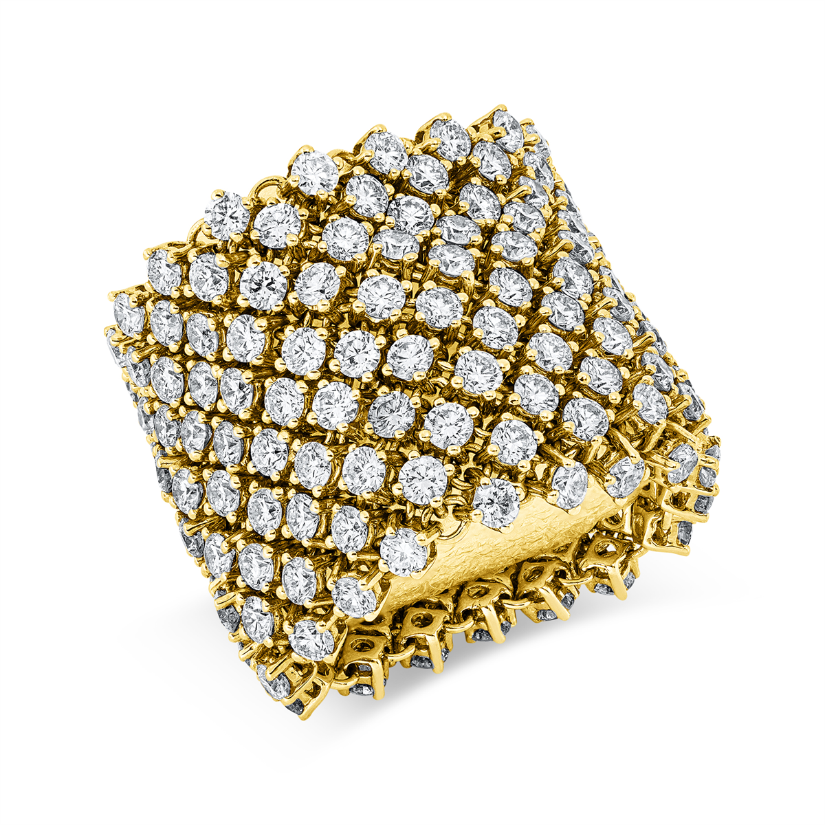 diamond full cut  exclusive ring in yellow gold