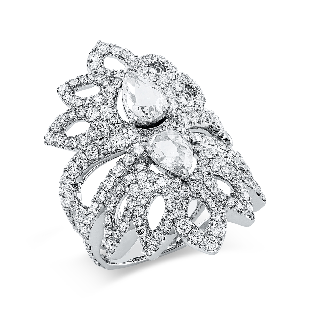 diamond full cut  exclusive ring in white gold