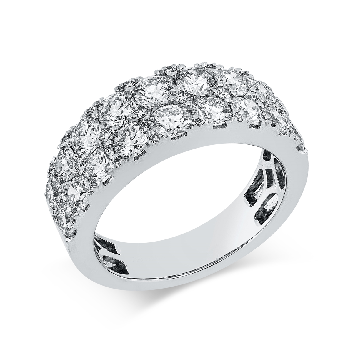 diamond full cut  exclusive ring in white gold