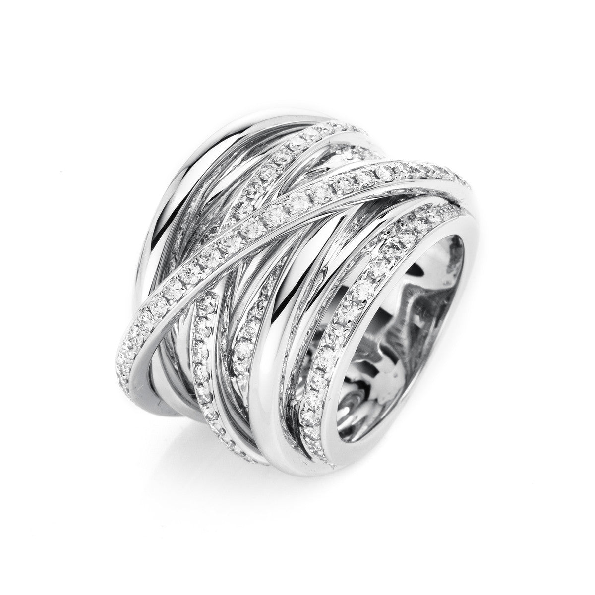 diamond full cut  exclusive ring in white gold