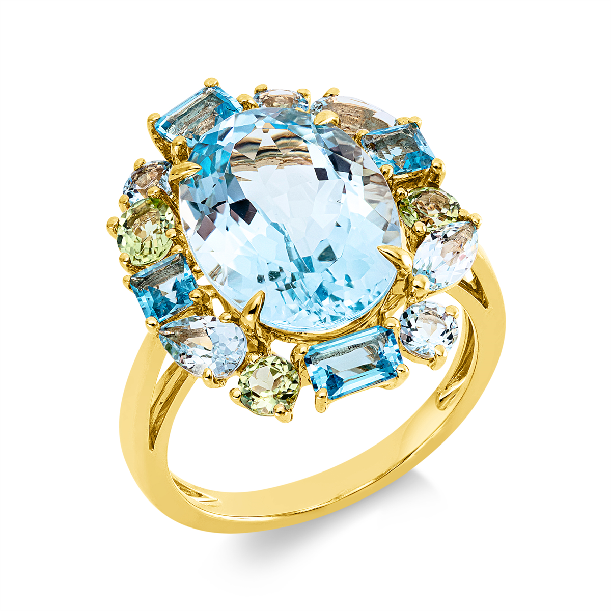 colored stone fashion ring - 1KA31