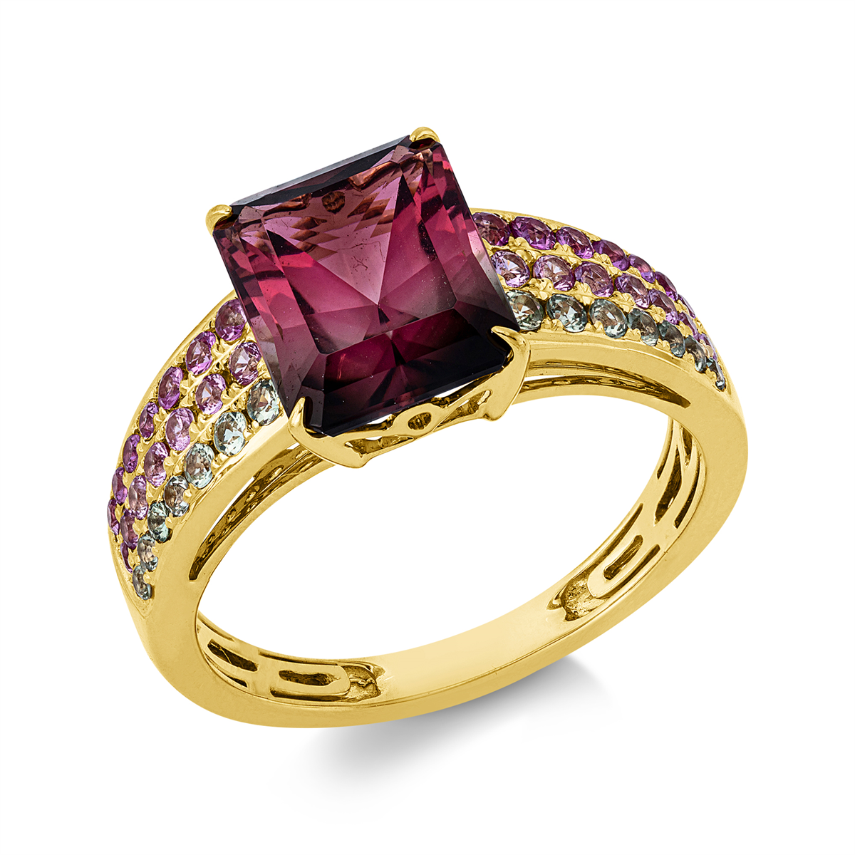 colored stone classic ring - 1KH33