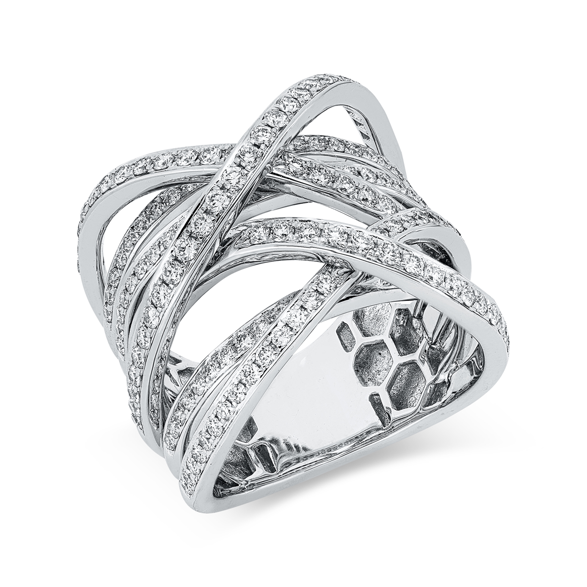 diamond full cut  exclusive ring in white gold