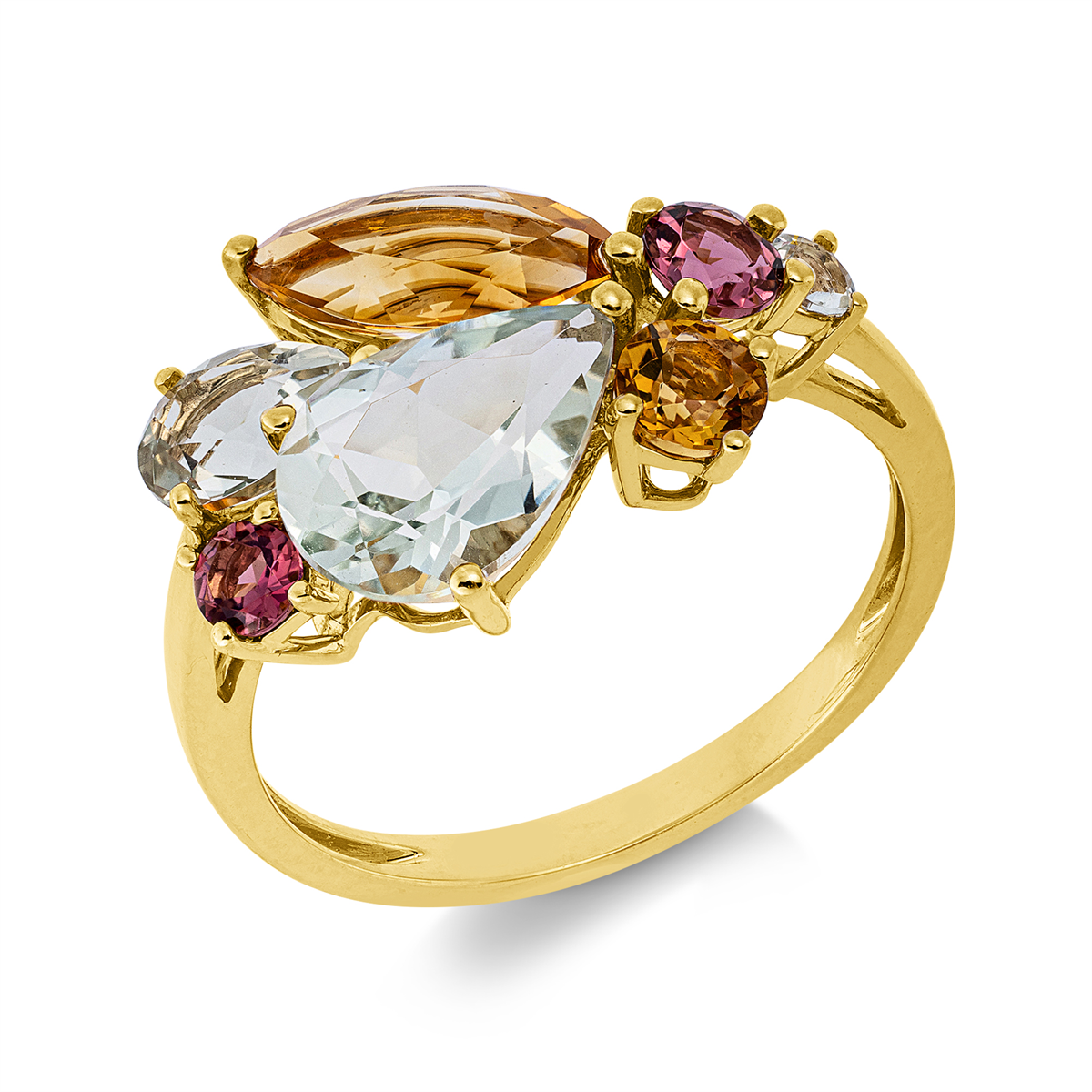 colored stone fashion ring - 1KK56