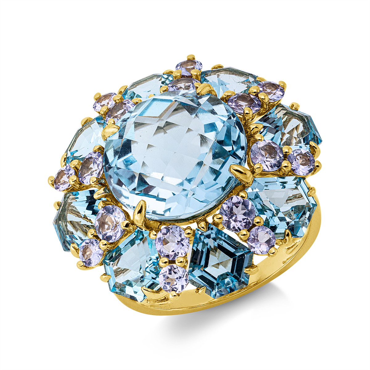 colored stone fashion ring - 1KK61