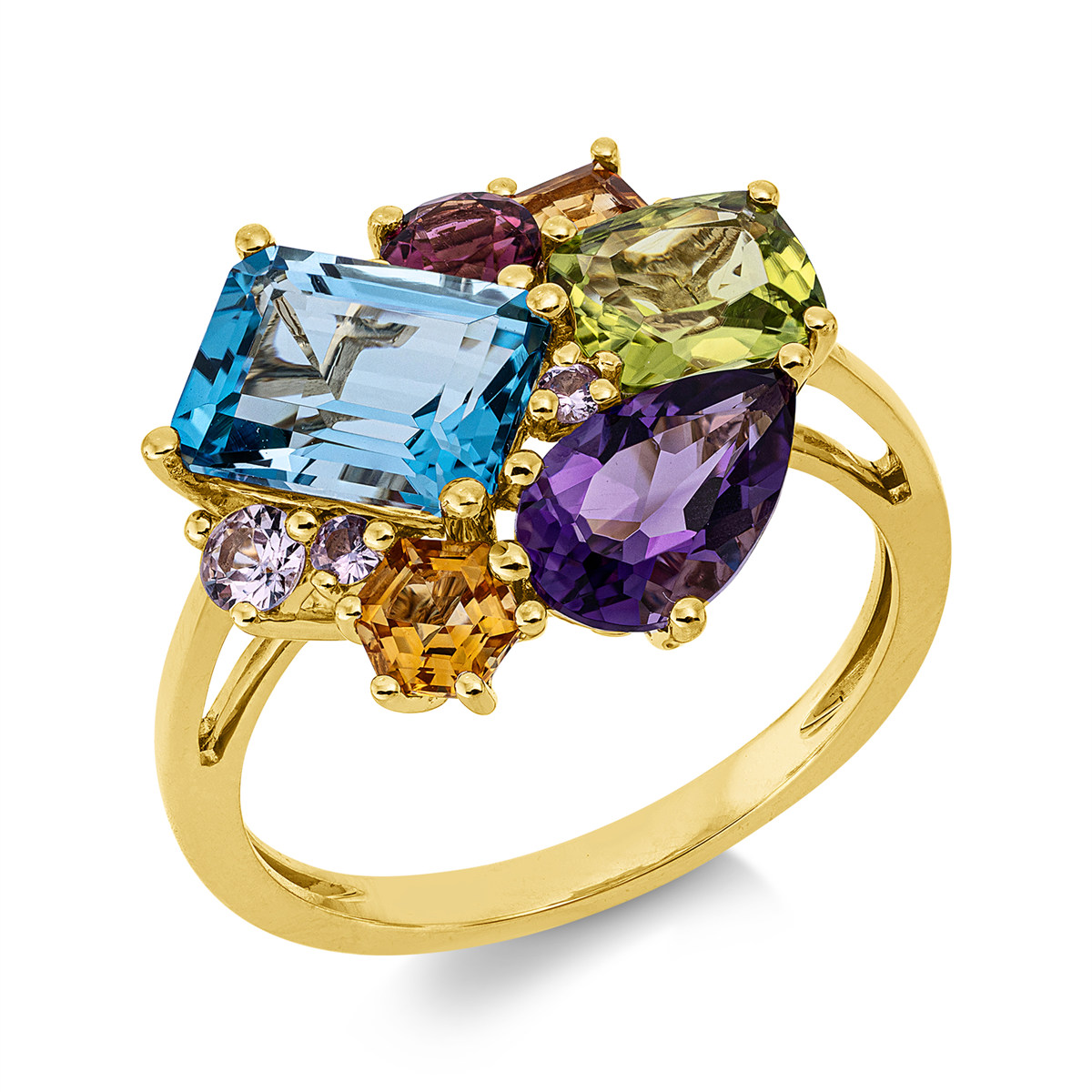 colored stone fashion ring - 1KK78