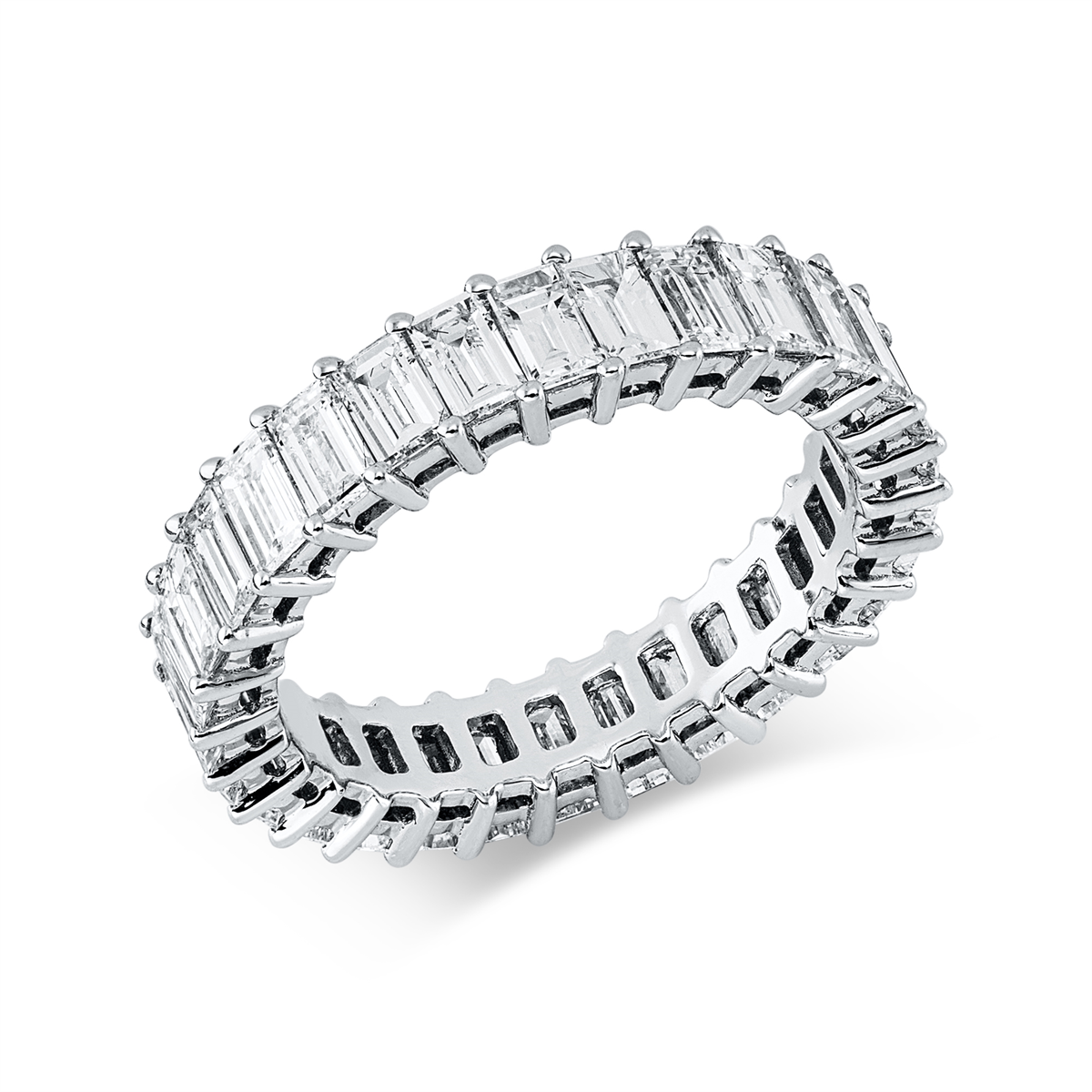 baguette  baguette ring in white gold
