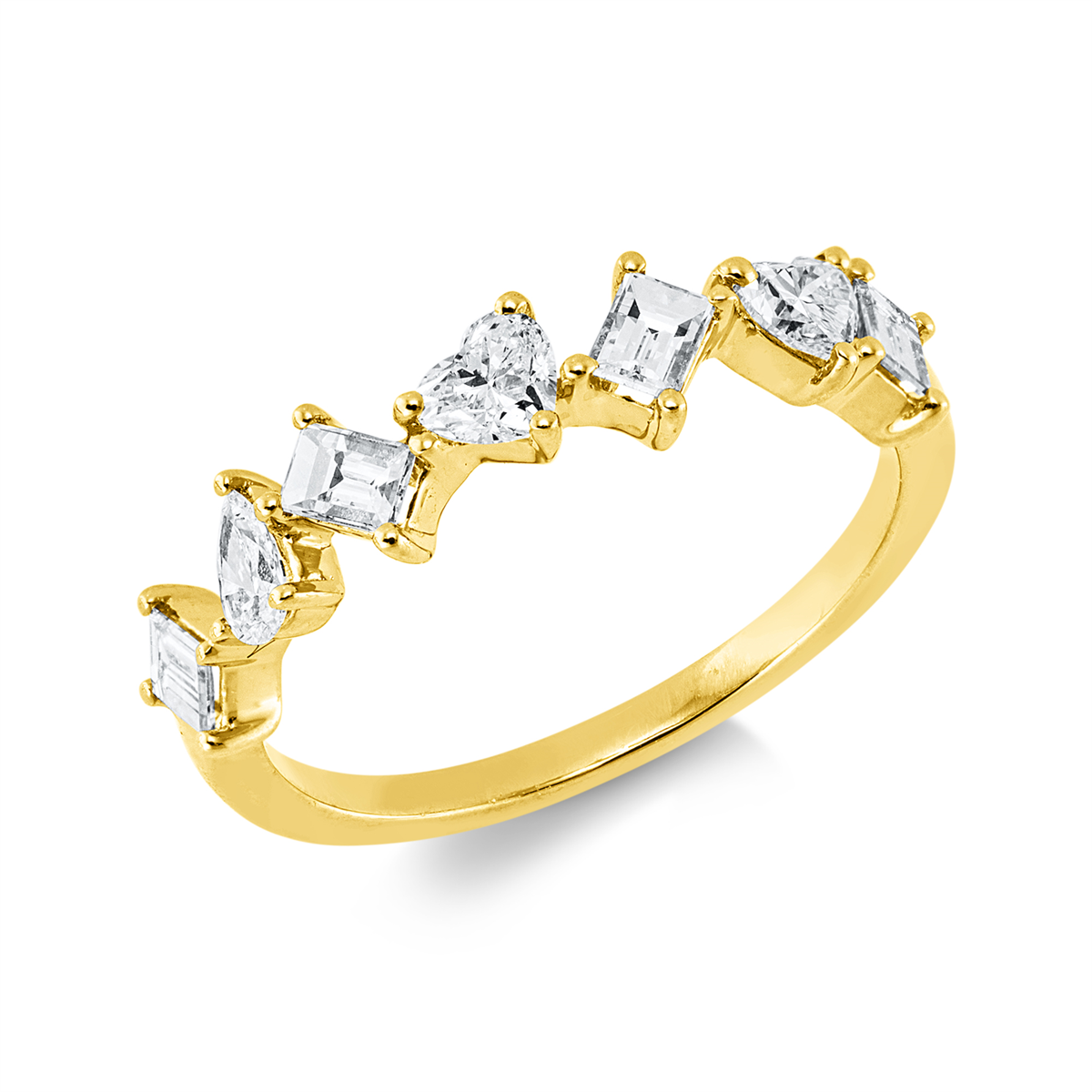 baguette  baguette ring in yellow gold
