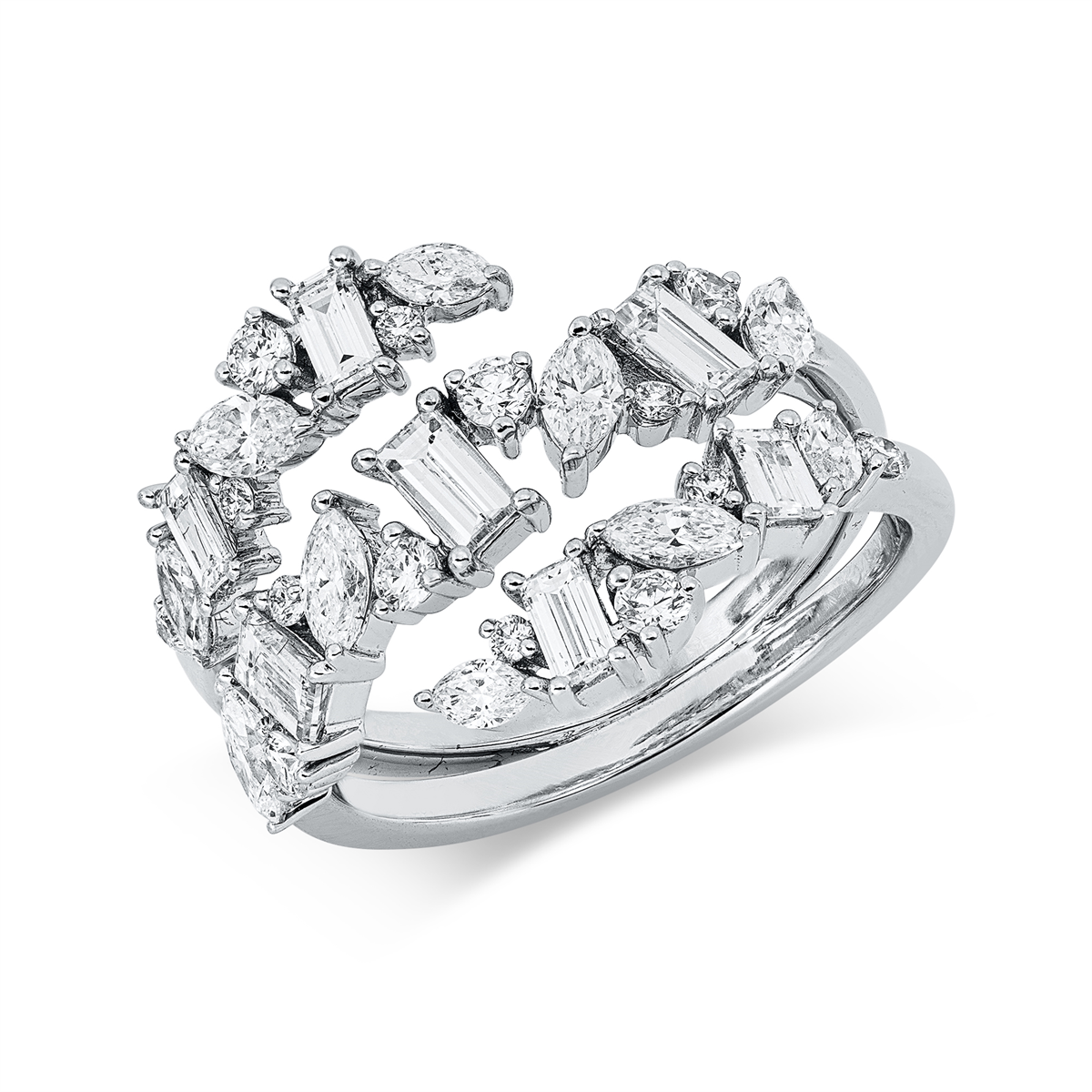 diamond full cut  exclusive ring in white gold