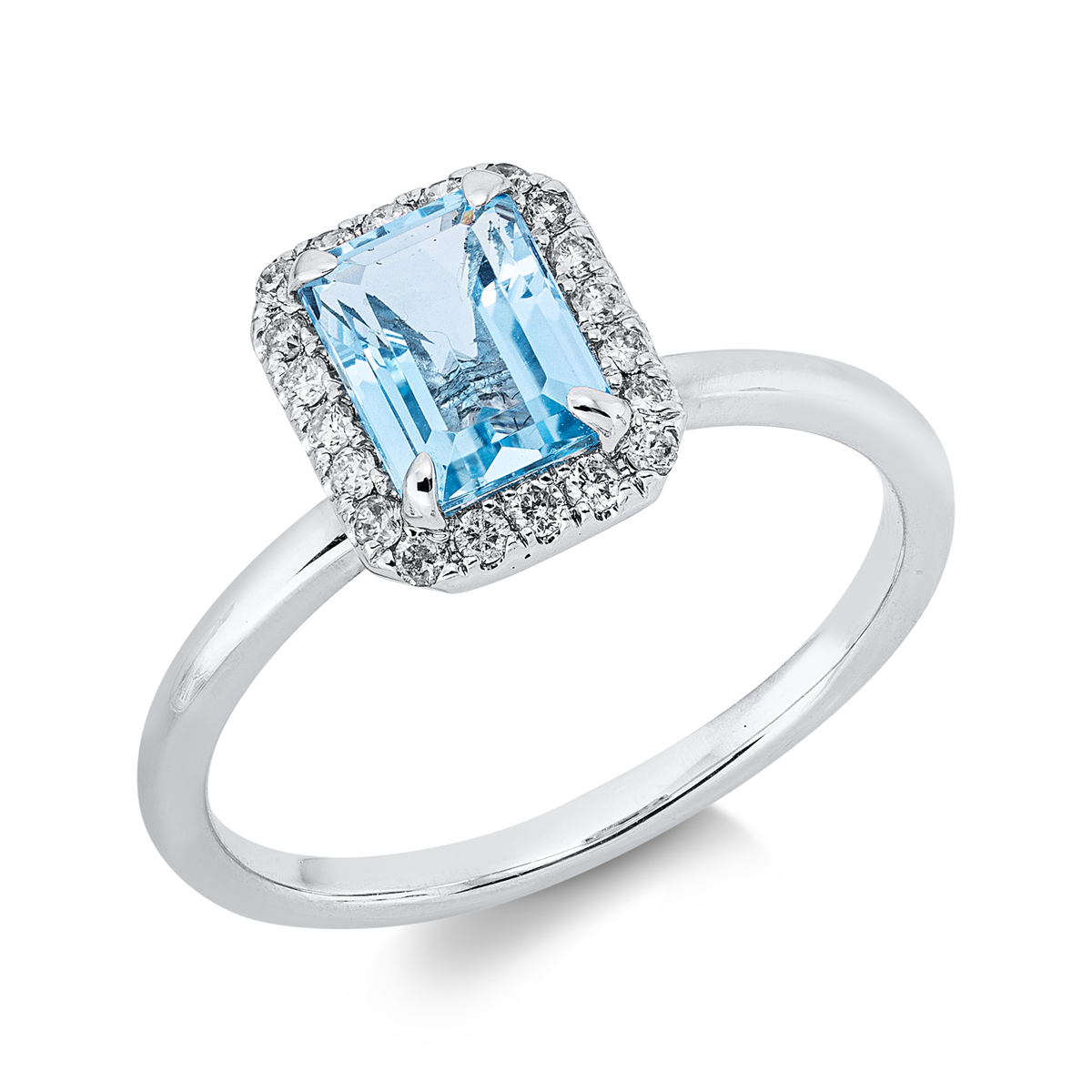 diamond full cut topaz colored stone classic ring in white gold