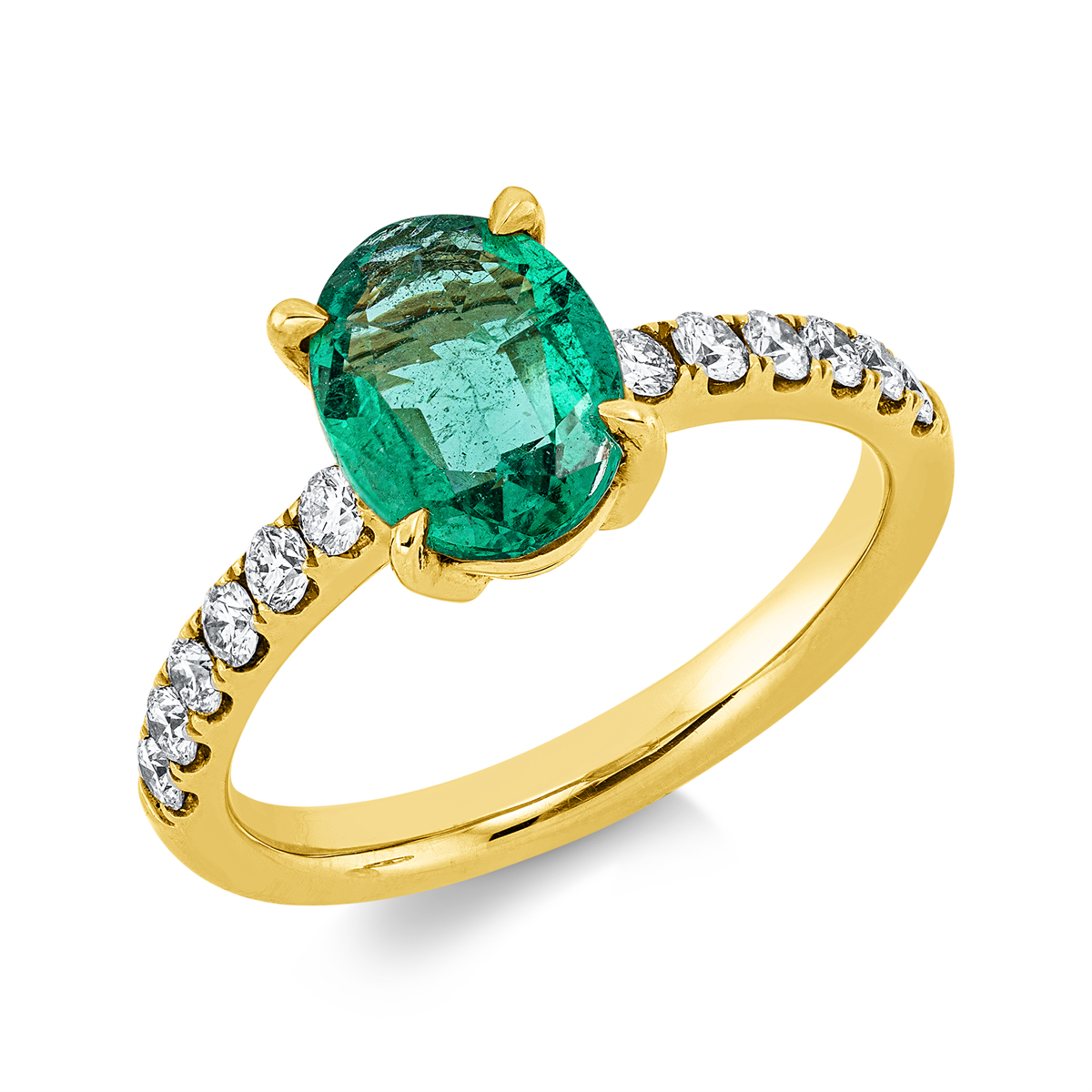 gekleurde steen klassieke ring - 1L981