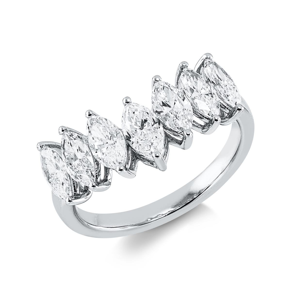 marquise  exclusive ring in white gold