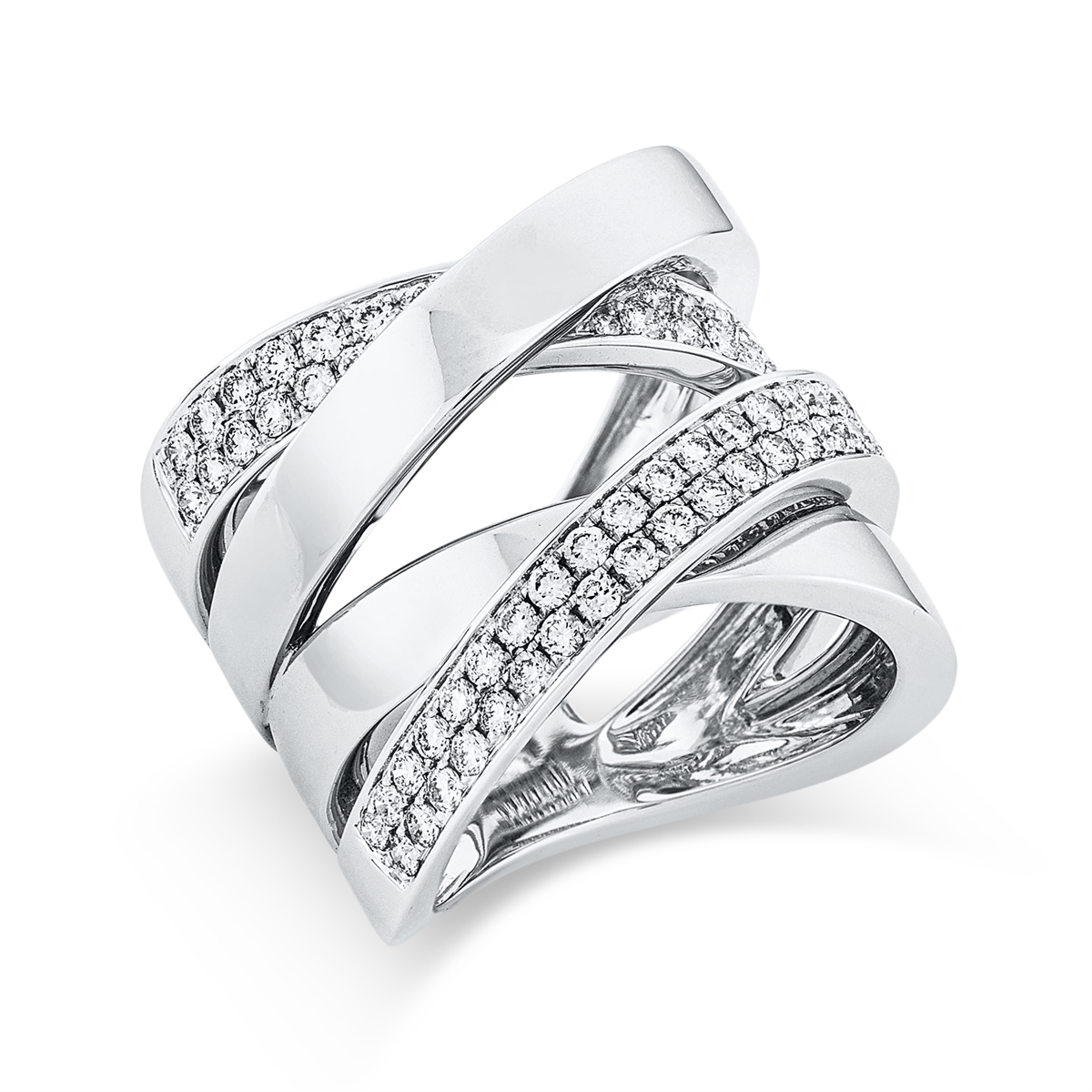 diamond full cut  exclusive ring in white gold