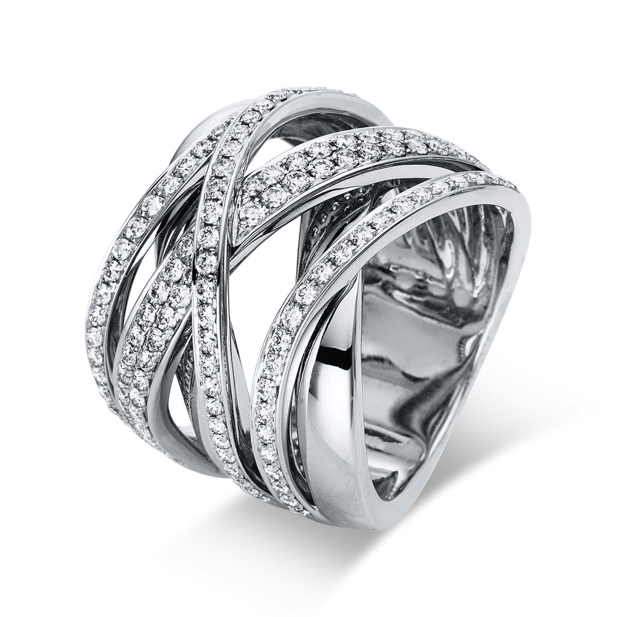 diamond full cut  exclusive ring in white gold