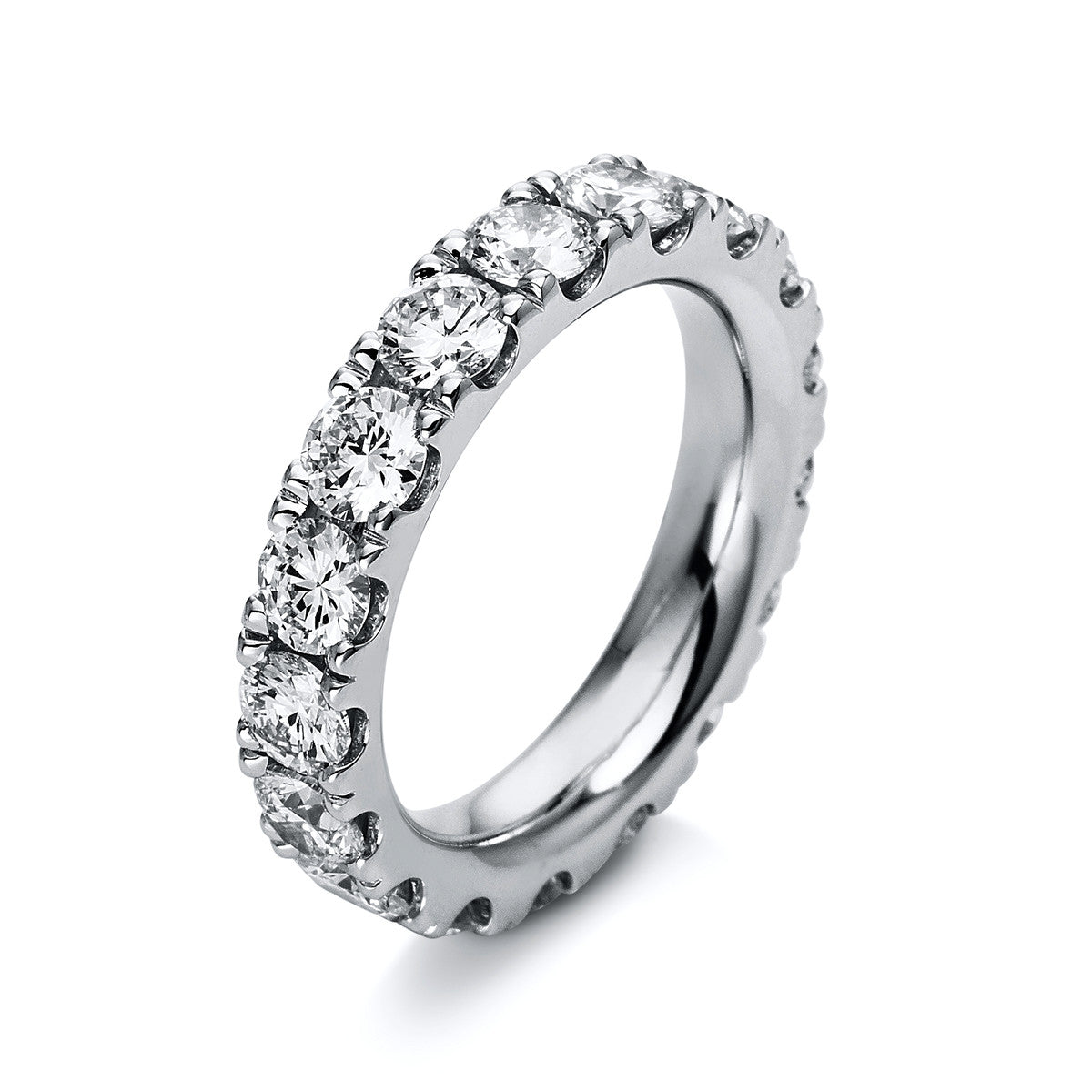 diamond full cut  eternity full ring in white gold
