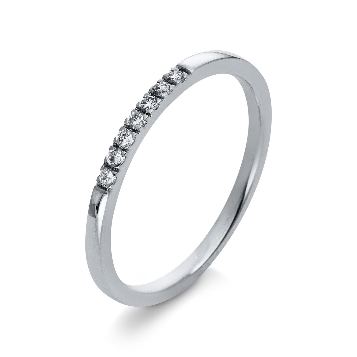 diamond full cut  modern woman ring in white gold