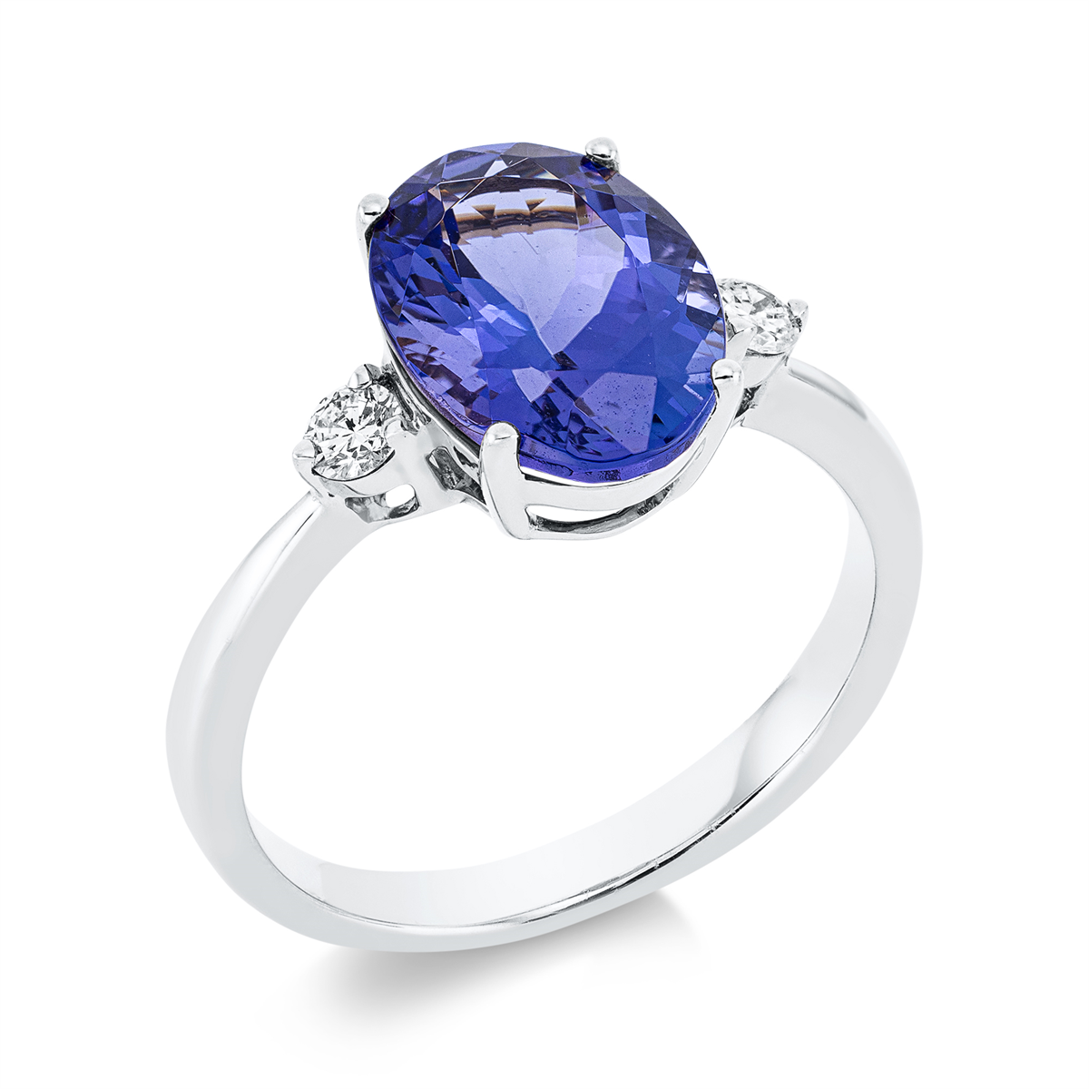 gekleurde steen klassieke ring - 1R256