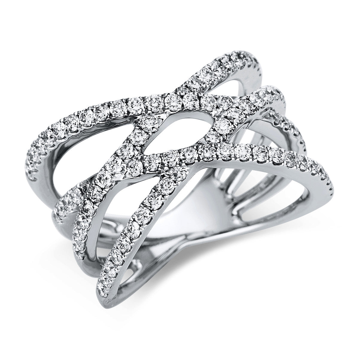 diamond full cut  exclusive ring in white gold