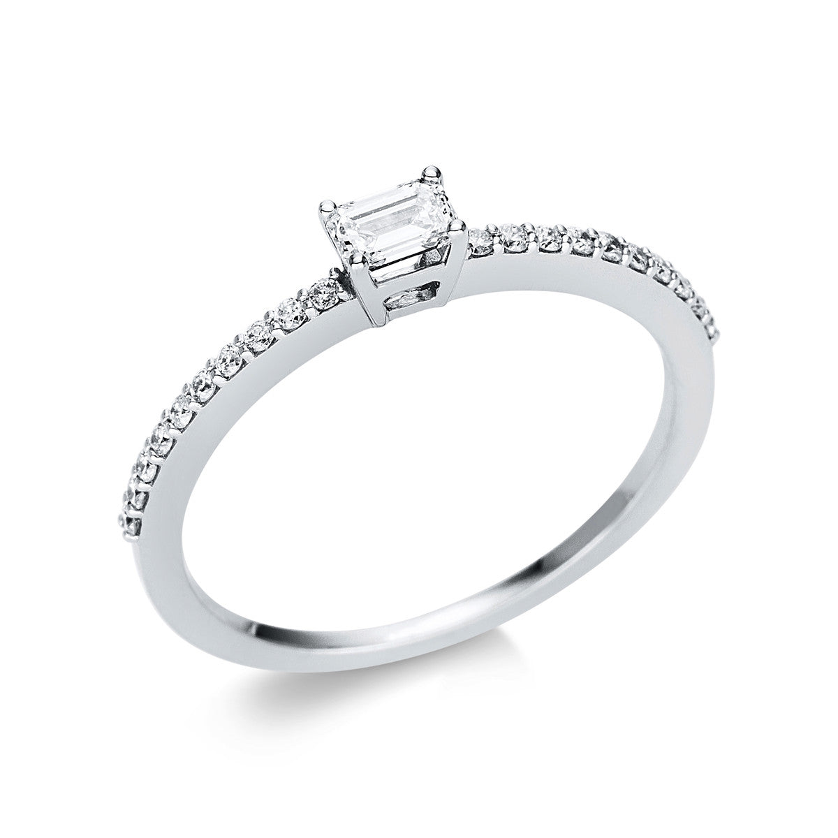 solitaire with accent stones ring - 1U620