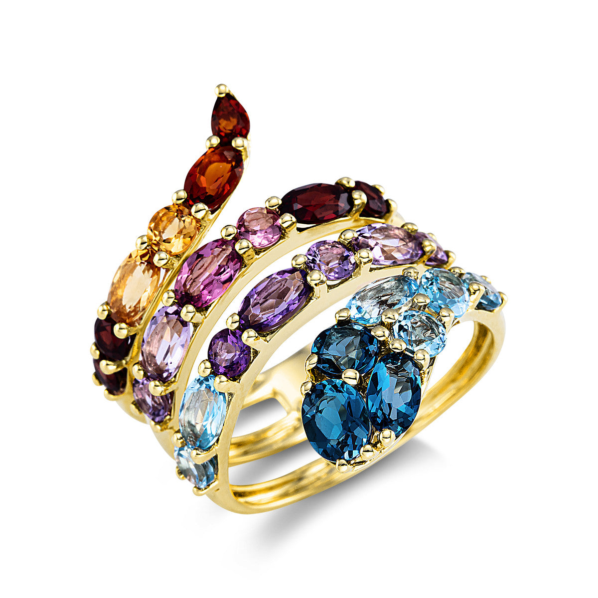 colored stone classic ring - 1V963