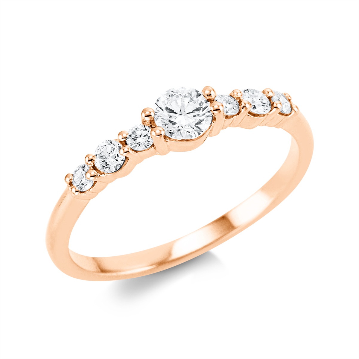 solitaire with accent stones ring - 1Y190