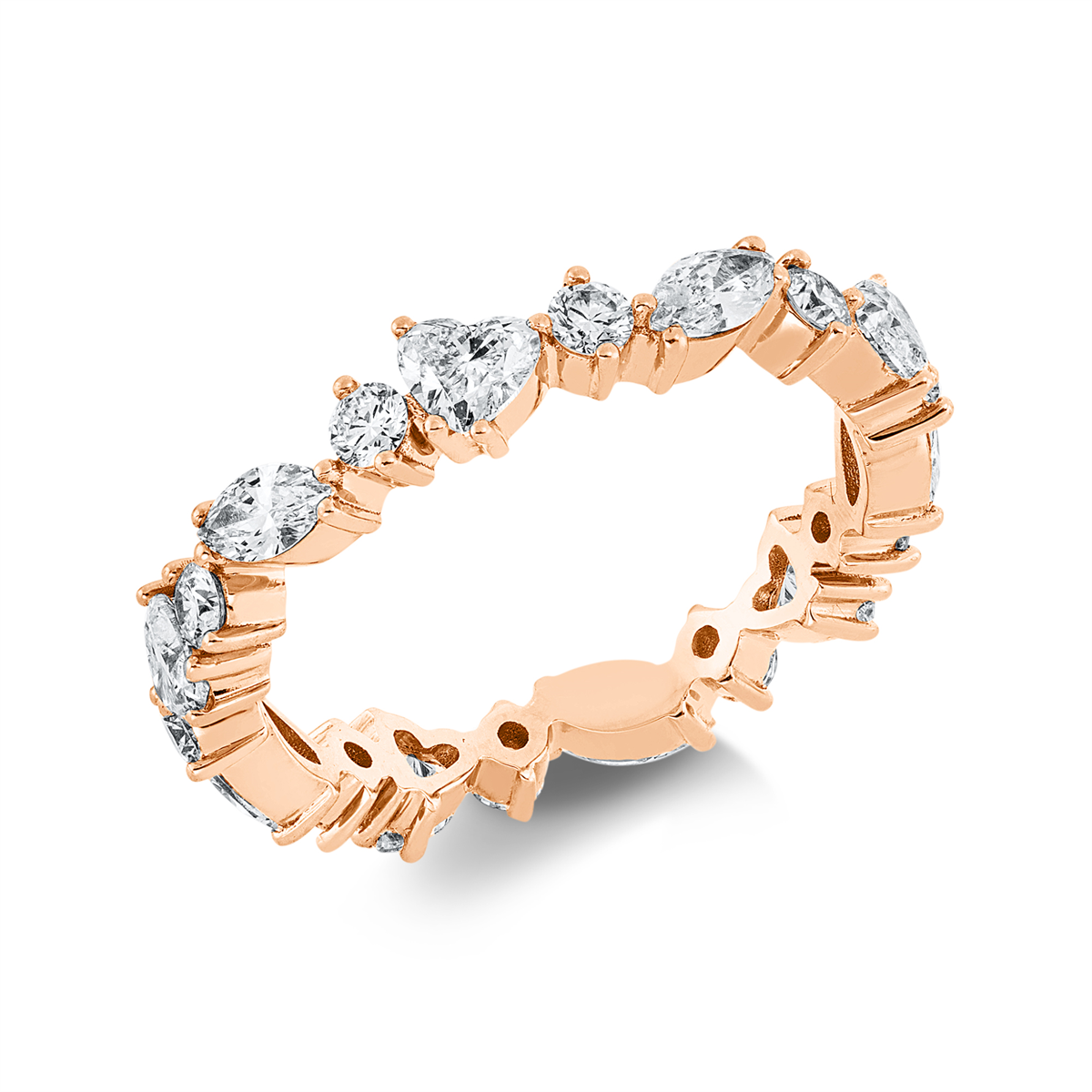 marquise  modern woman ring in red gold