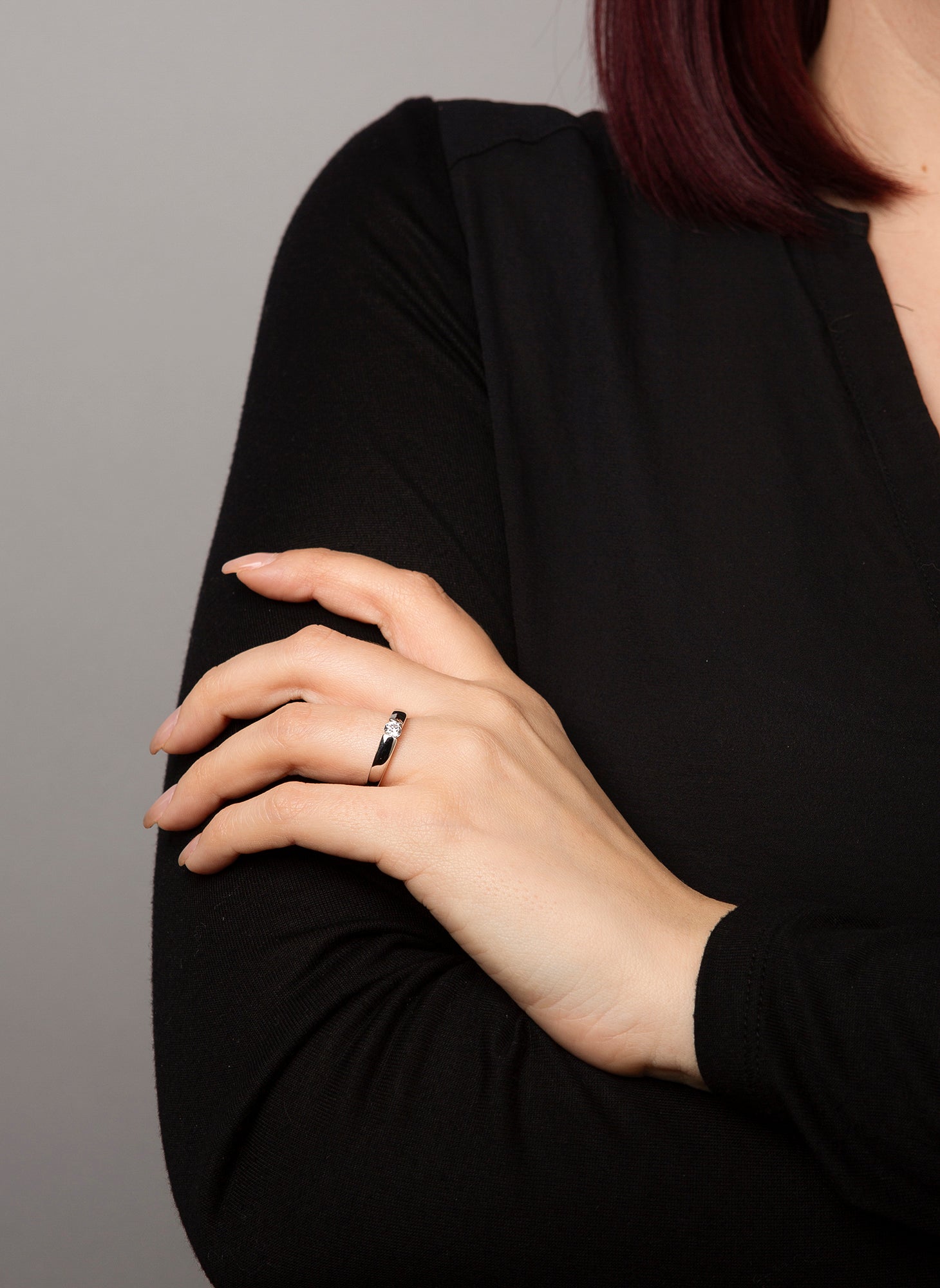 solitaire ring - 1I013
