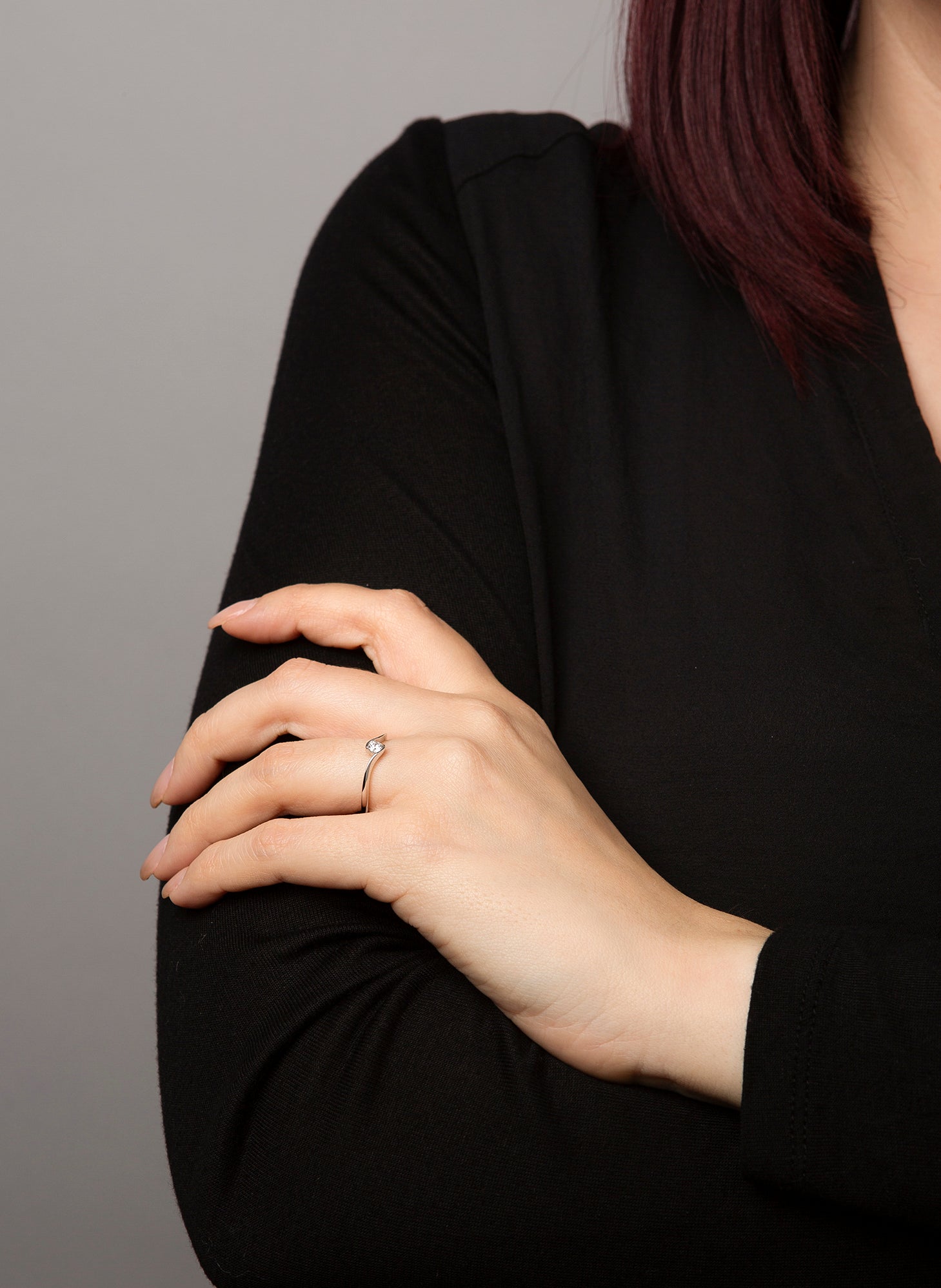 solitaire ring - 1J094