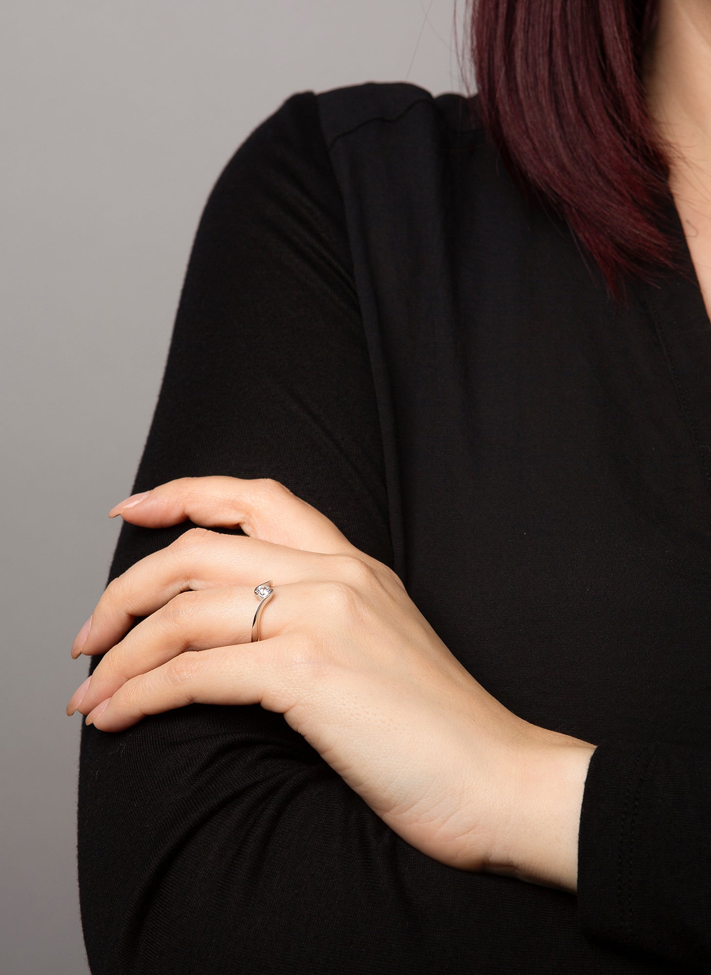 solitaire ring - 1J096