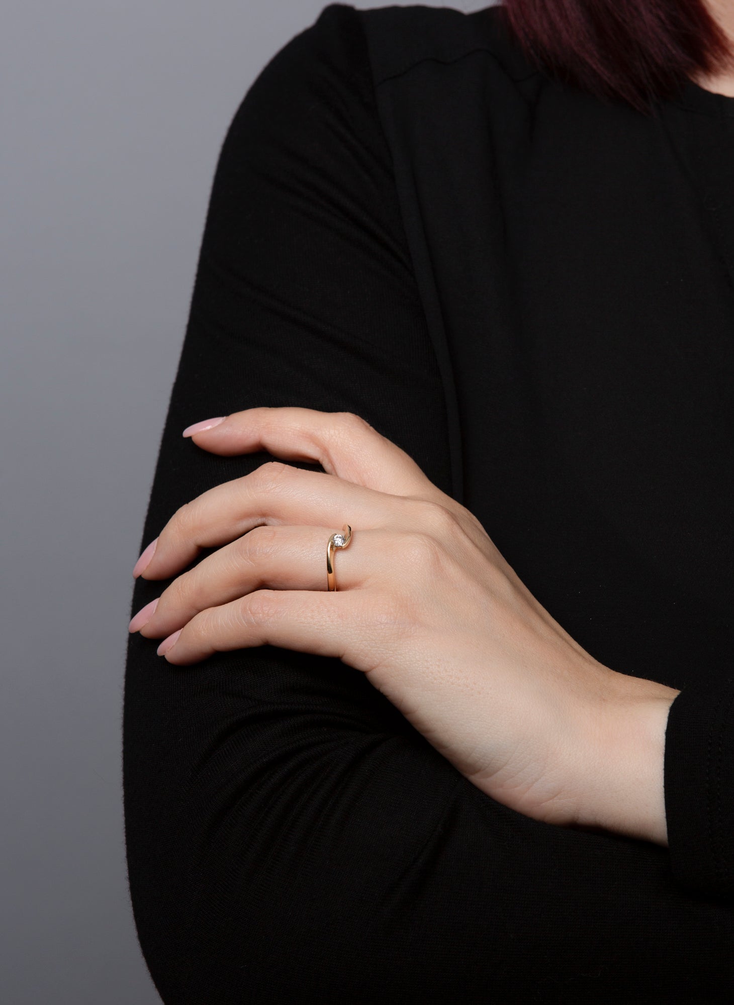 solitaire ring - 1J110
