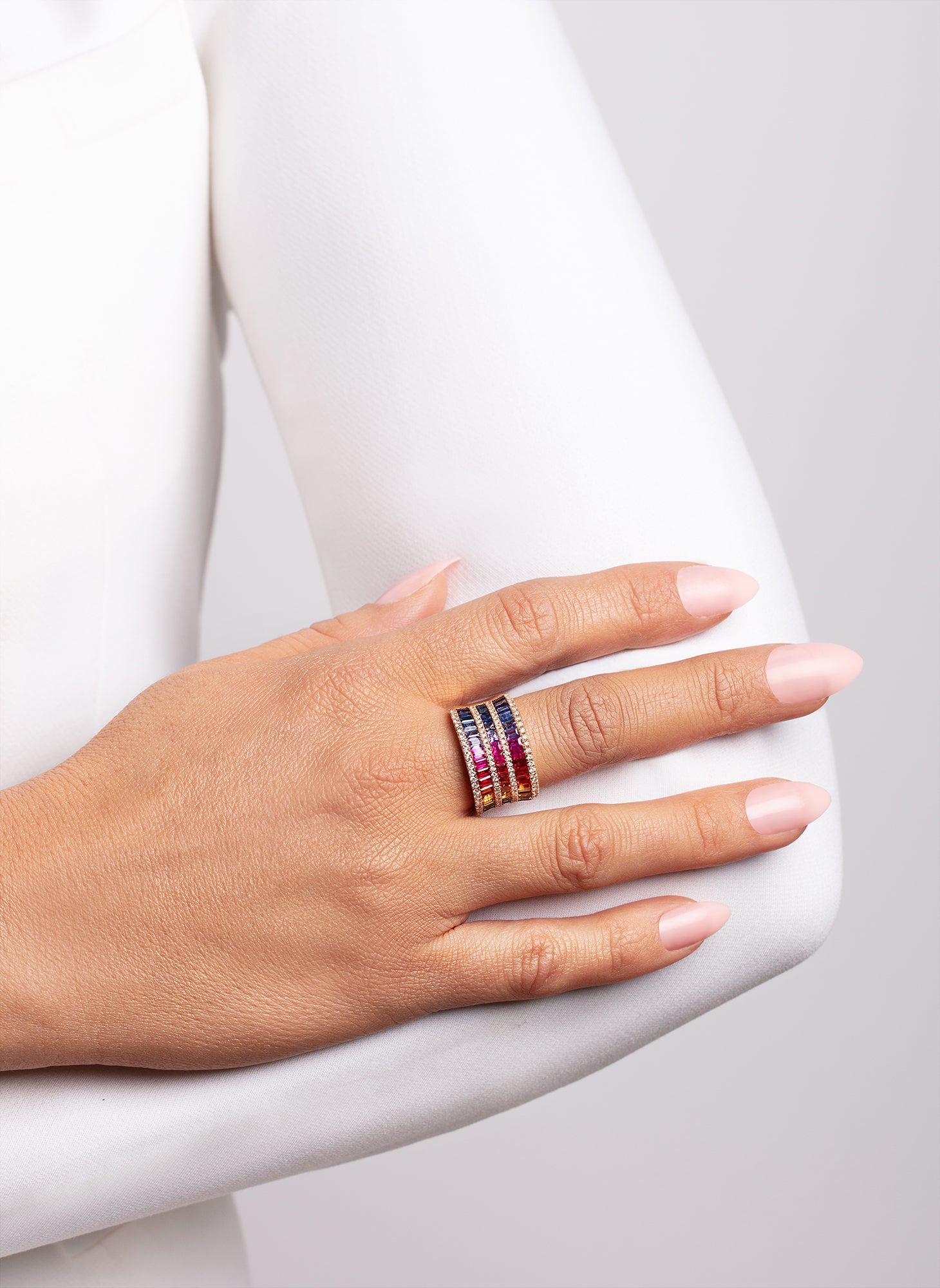 regenboog- en veelkleurige ring - 1S240