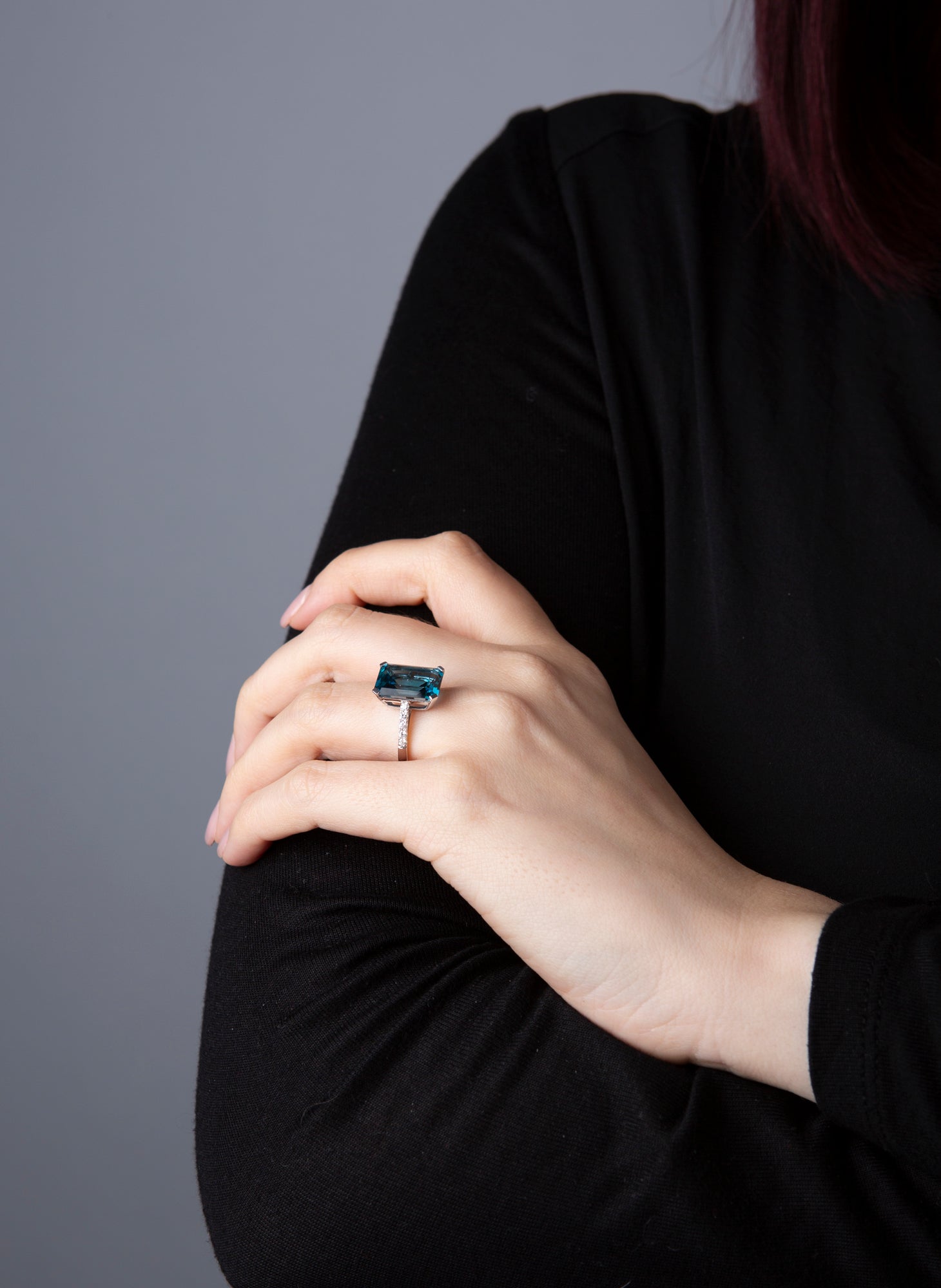 colored stone fashion ring - 1U424