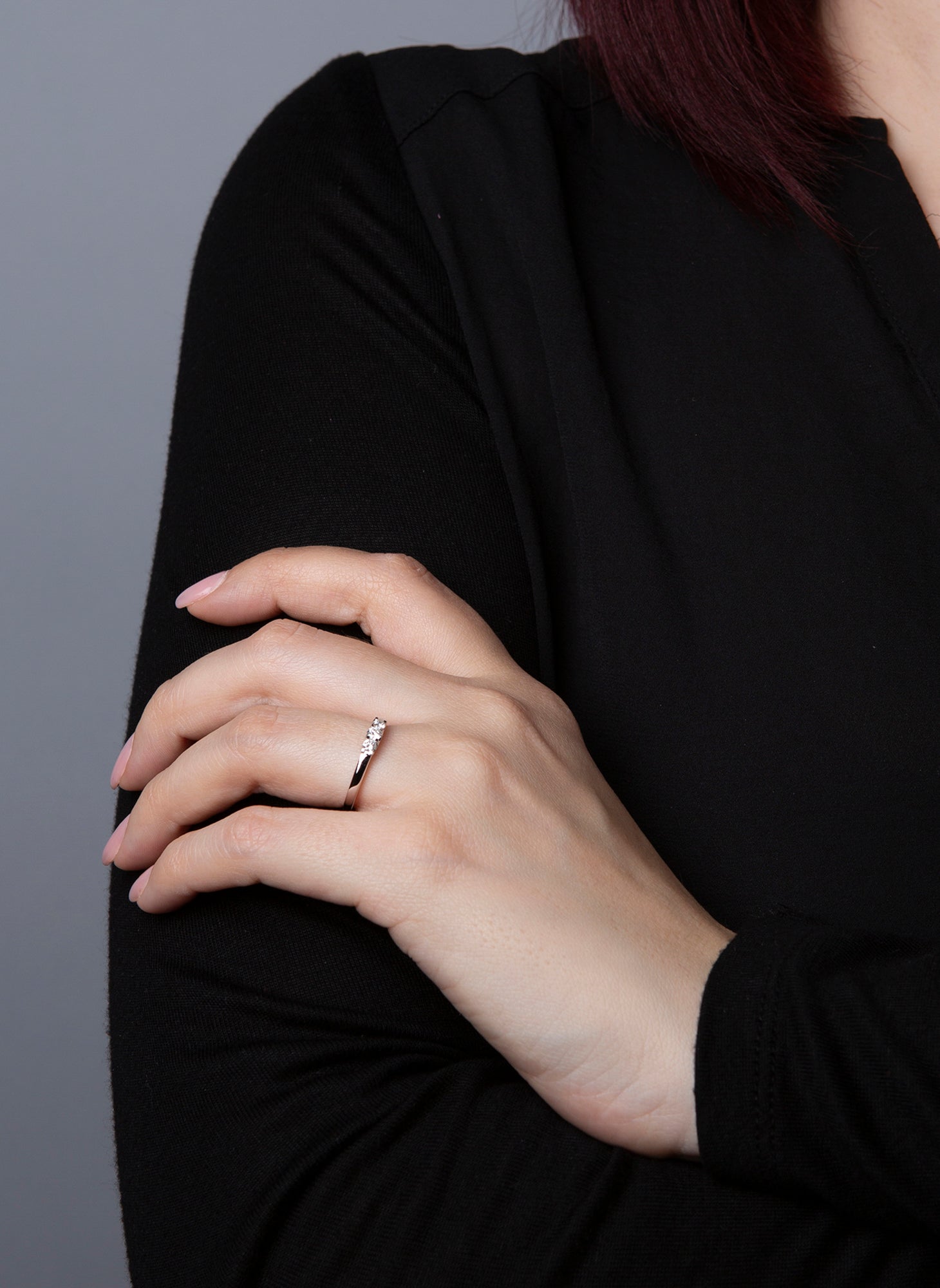 solitaire with accent stones ring - 1U490