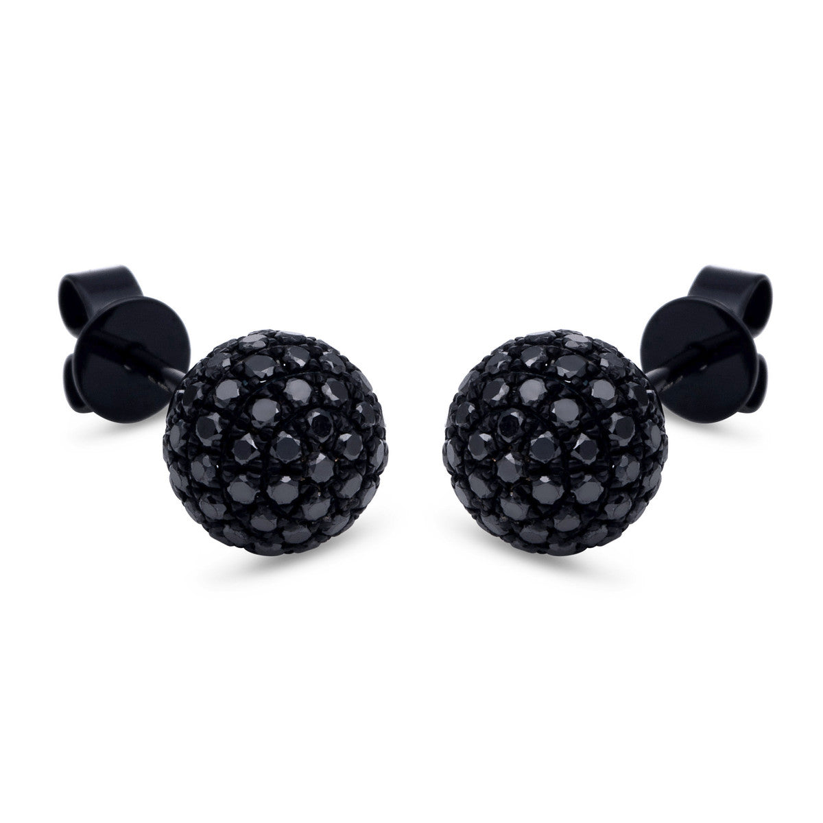 diamond full cut  pavé studs in white gold