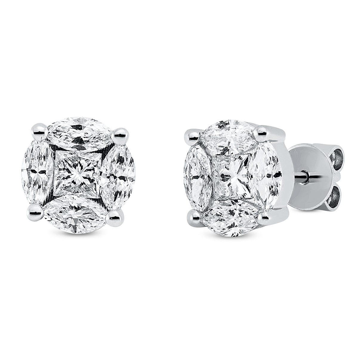 baguette illusion studs - 2I715