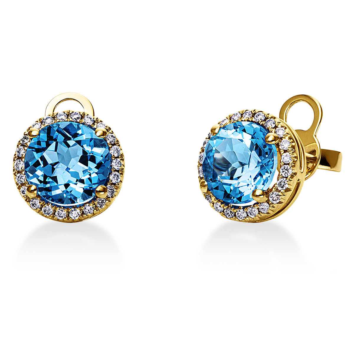 colored stone fashion studs - 2J666